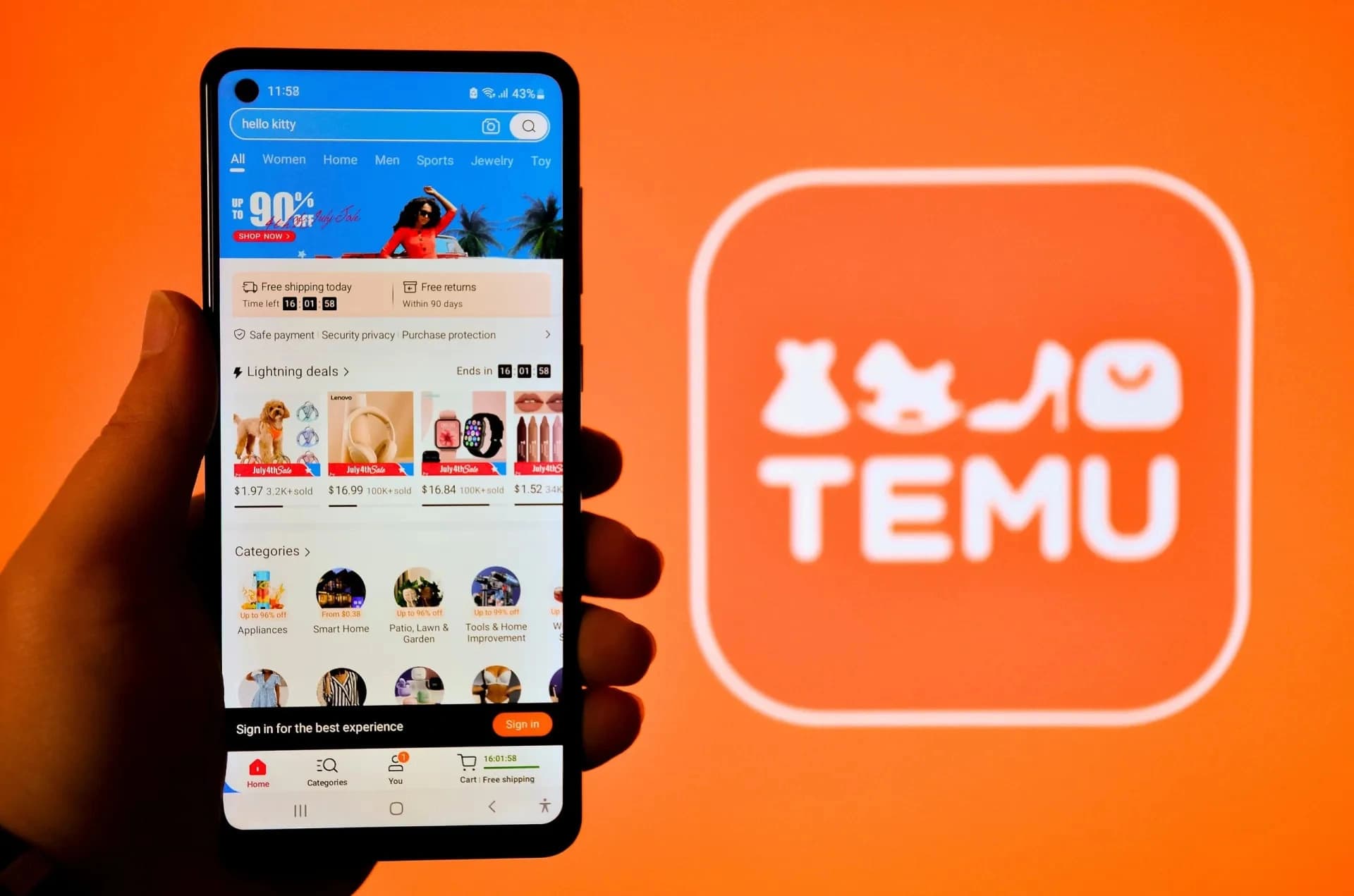 Hoe werkt retour en terugbetaling Temu in de app?